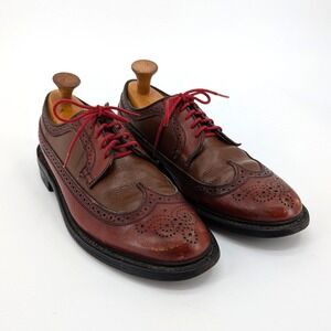 Dexter Mens Vintage Wingtip Longwing Blucher Two Tone Brown Leather Shoes 11‎ E